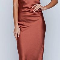 Bridesmaid Dresses- Dark, Metallic Copper Fabric - 2
