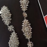 headband close up. To the right is the tarnished "gold looking one, to the left is the silver