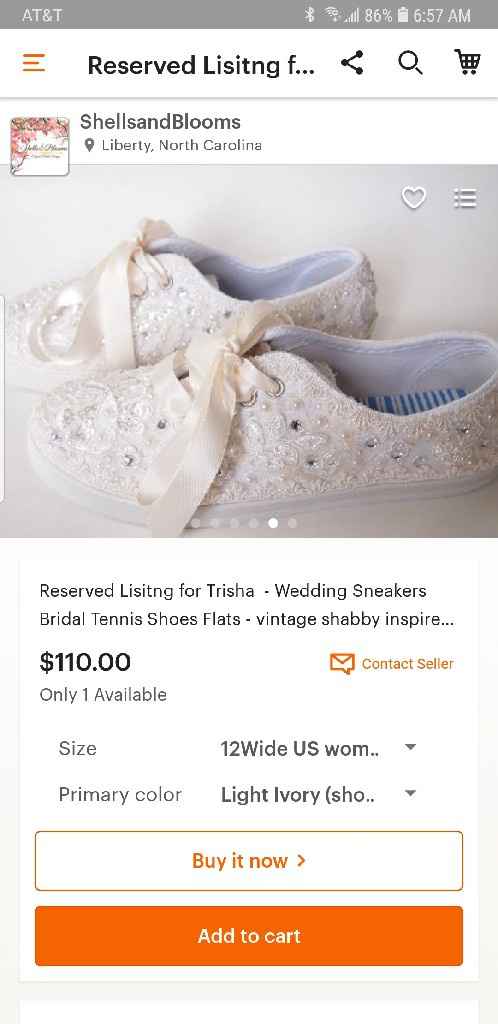Any colorful or unique shoes you wore under your wedding dress? - 2