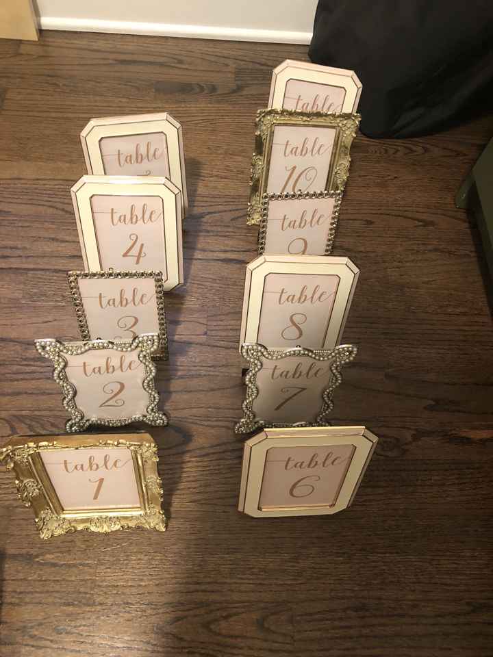 Picture frame table numbers - 2
