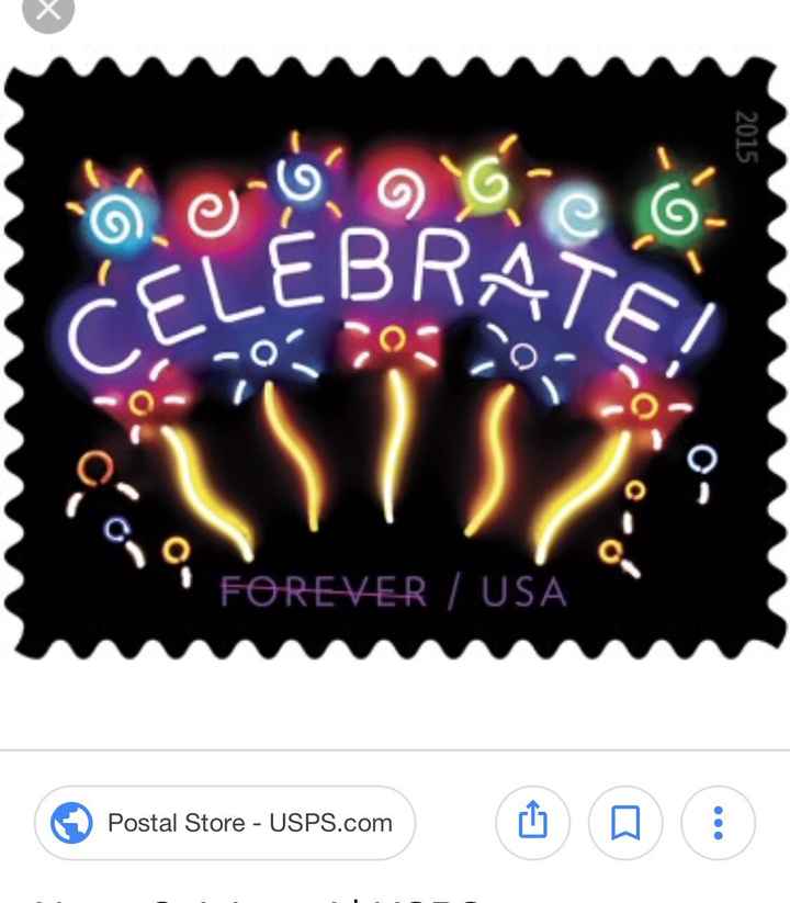 What kinds of stamps did you use for your Stds/invitations? - 1