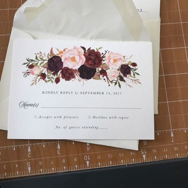 Future reference for wedding invitations