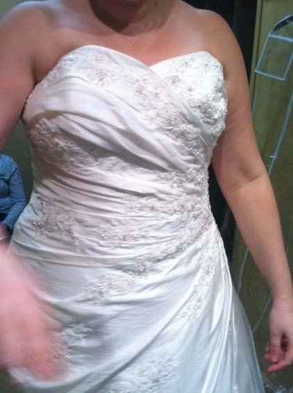 HELP! Worried bridal store is lying. Have you seen this dress?? (Pics)