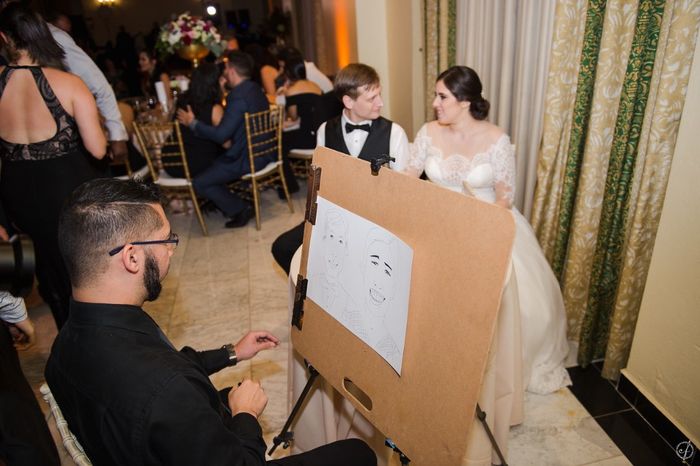 caricaturist, huge hit! 