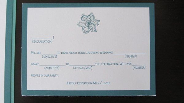 BRIDES WHO PRINTED THEIR OWN INVITATIONS!