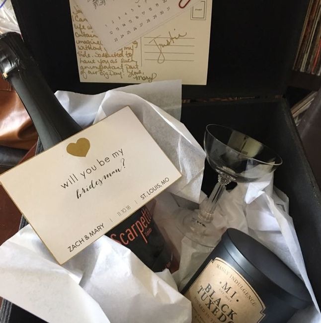 Wedding party asking