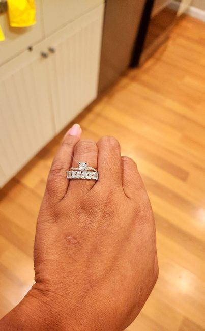 Does my wedding ring overwhelm my e-ring? 3