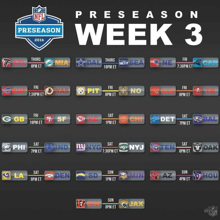 NWR: NFL Preseason week 3
