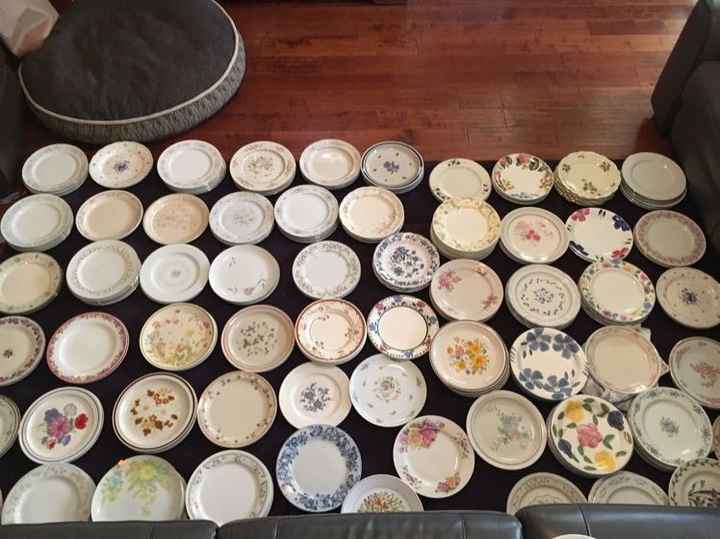 ISO mismatched China plates and an affordable cost.