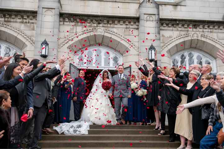 Petal Toss at End of Ceremony - 1