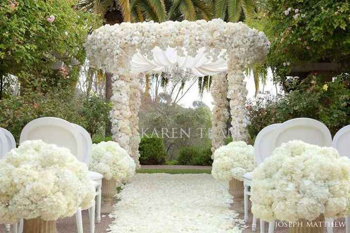 How are you dressing up your aisle/altar ?