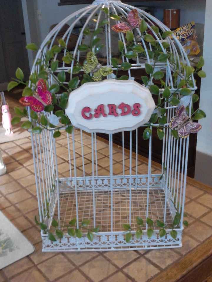 Bird cage card holder completed! *pic*