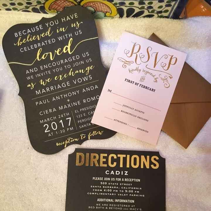 Need help finding rose gold invites