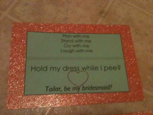 My DIY bridesmaid cards
