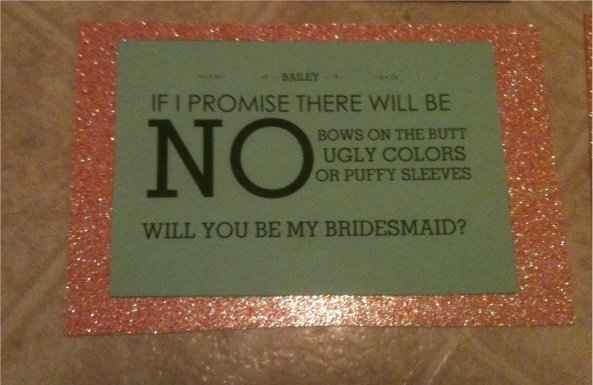 My DIY bridesmaid cards