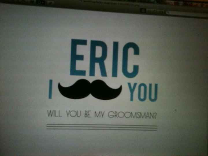 Fiance did a craft! (will you be my groomsman)