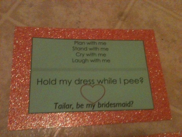 My DIY bridesmaid cards