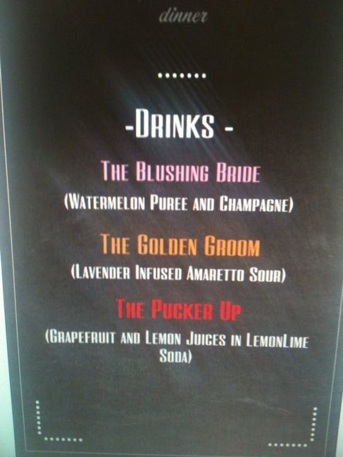 My Drink Menu - Thoughts?