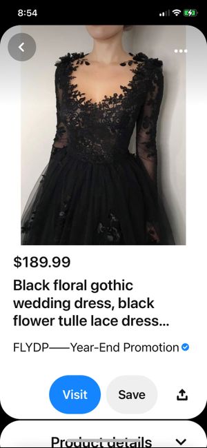 Looking For Inspiration Pics -- Black Lace Wedding Gown with Sleeves 7