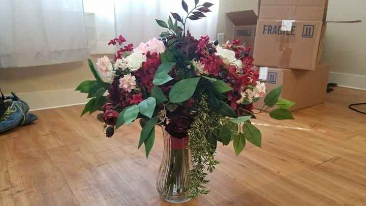 My Etsy bouquet and wedding flowers are here and they're gorgeous!