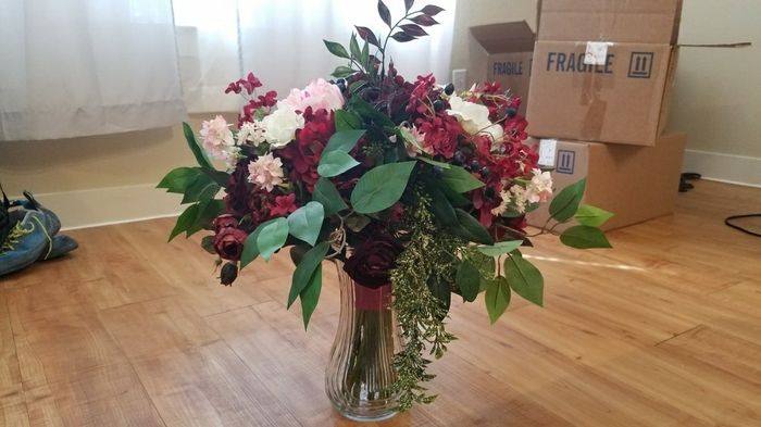 My Etsy bouquet and wedding flowers are here and they're gorgeous!