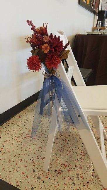 Ceremony chair decoration ideas?