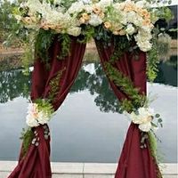 Faux florals for wedding arch complete!