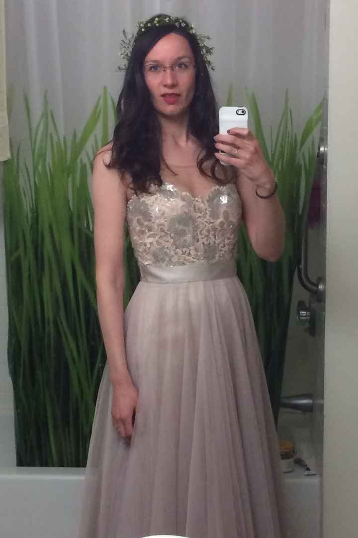 Any bride getting married in a Pink blush dress?