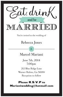 Non-traditional/ DIY Invites