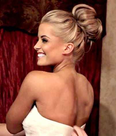 Hair bun clip in extension for full high bun updo