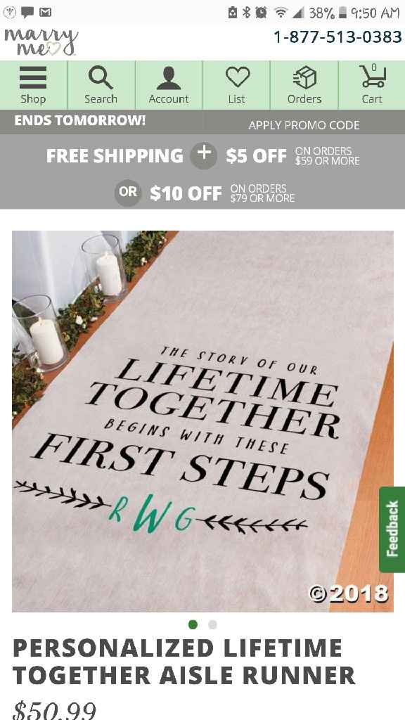 Aisle runner (opinions) - 2