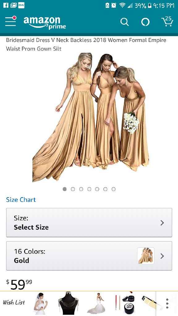 Help! Gold bridesmaid dress! - 1
