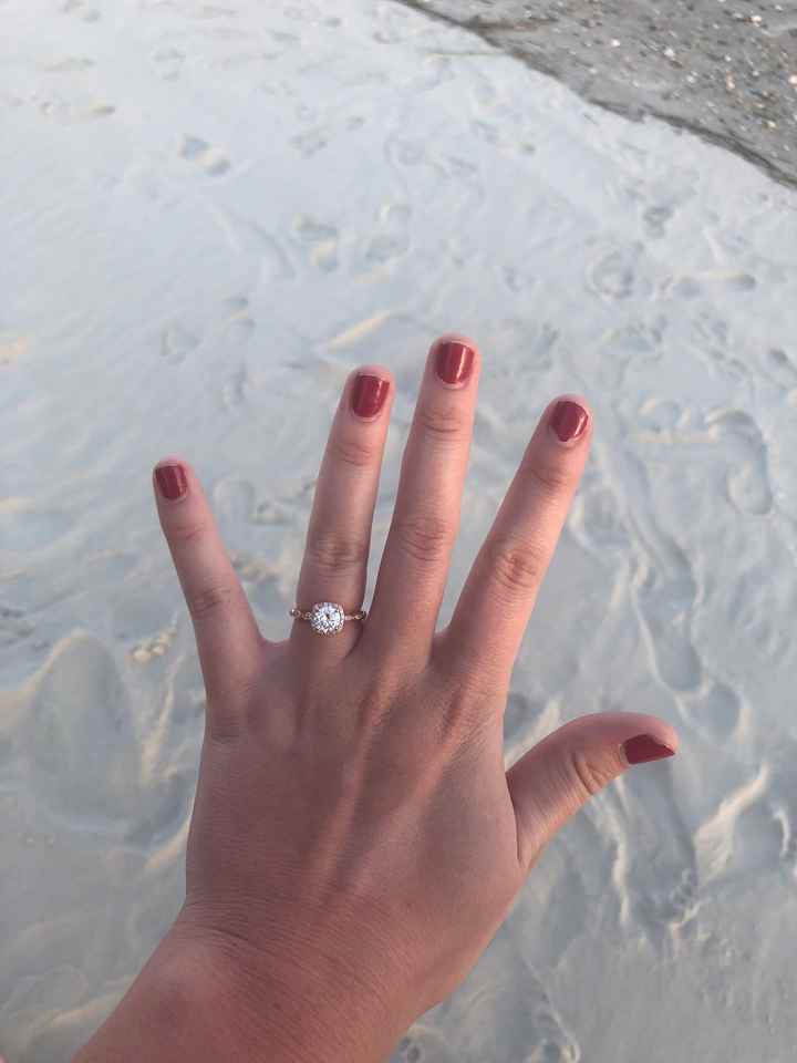 Who has a rose gold ring? - 1