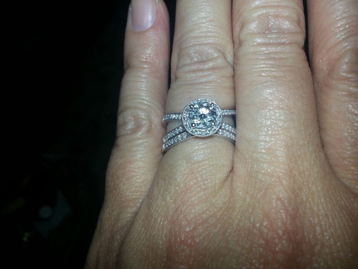 Post your engagement rings... after the wedding band was added!