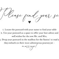 Place cards/guest book alternative
