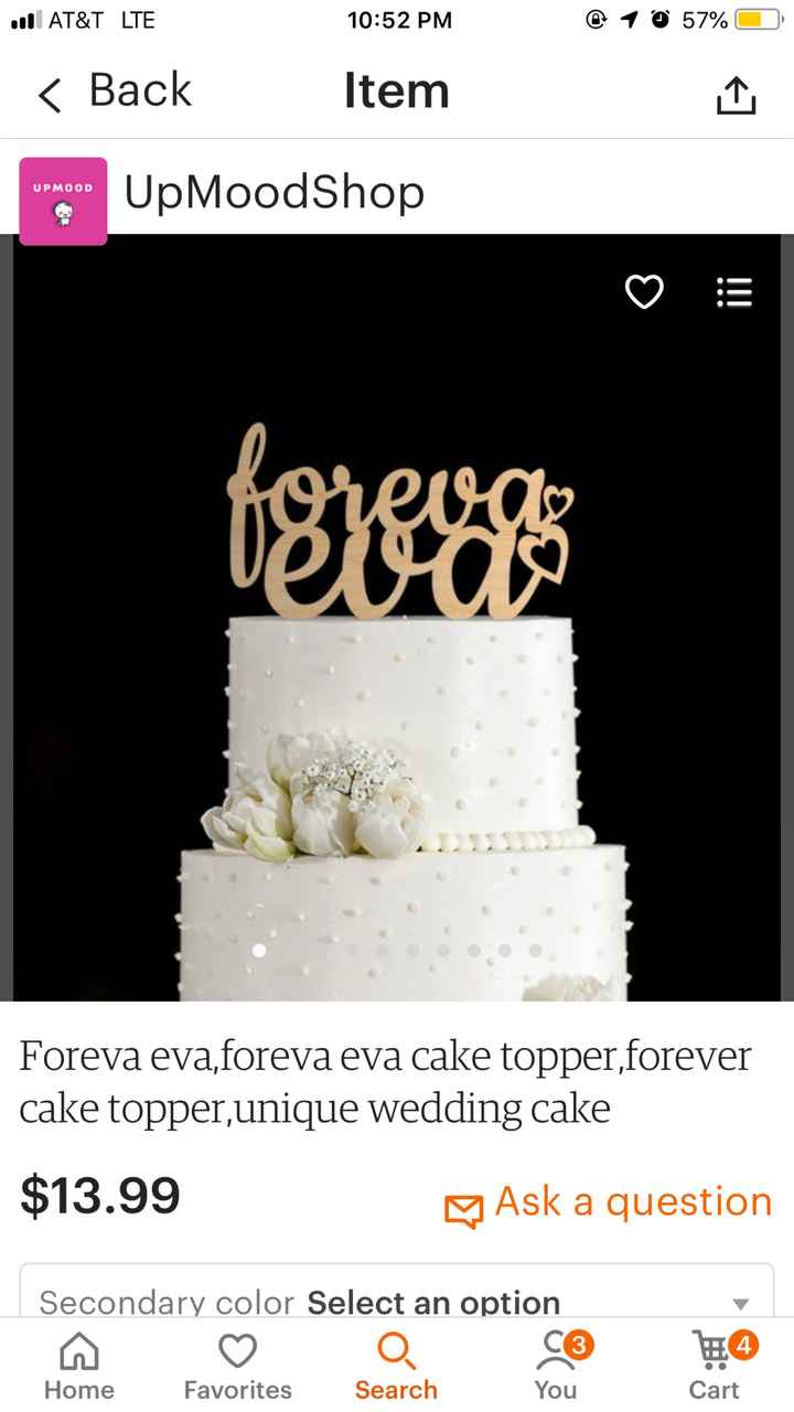 What cake topper did you pick? - 1