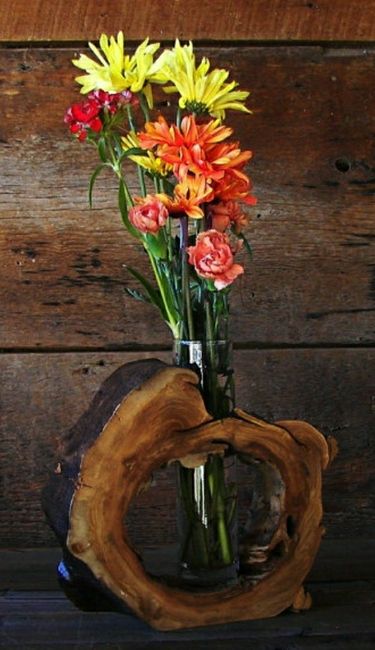 Hollow wood centerpieces