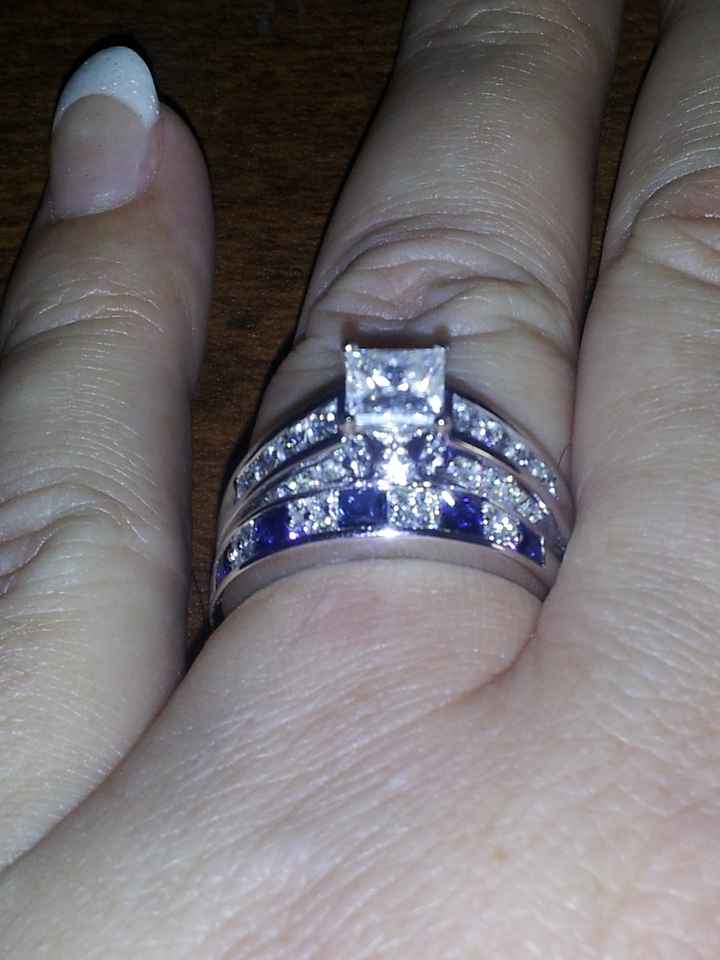 Post your engagement rings... after the wedding band was added!