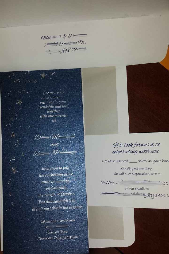 Our invites arrived