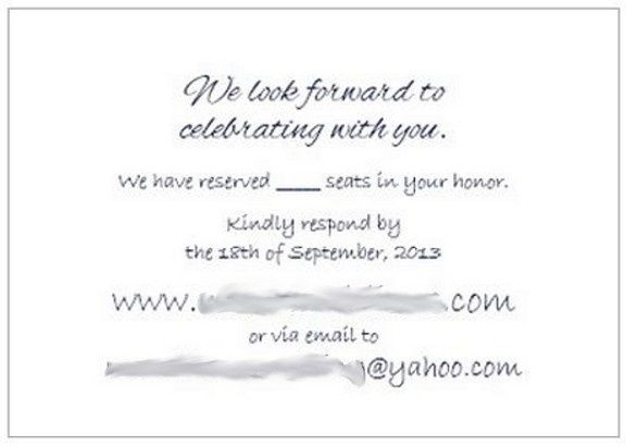 Wedding wire RSVP?