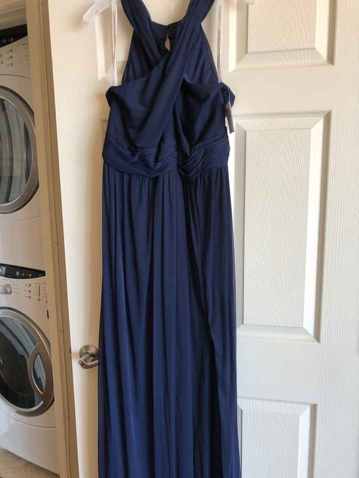 Marine Blue Bridesmaid Dresses - 1