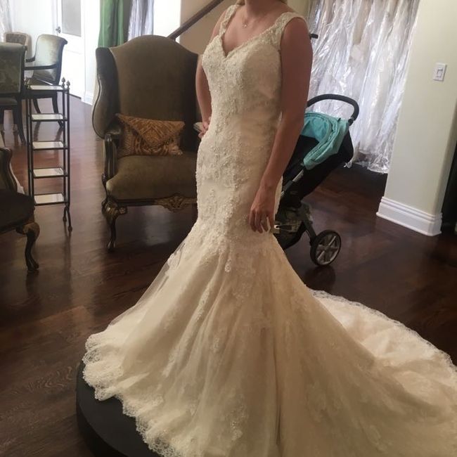 What was your least favorite wedding dress on you?