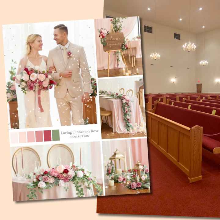 Church Wedding With Red Carpet - 1