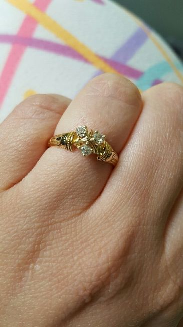 Tried to revive an old thread, but it wouldn't post...so Show me your nontraditional engagement ring