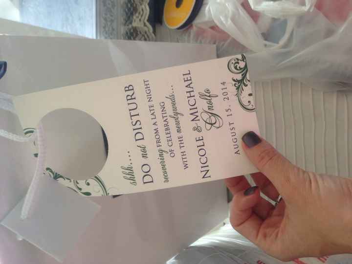 Welcome bags picture included