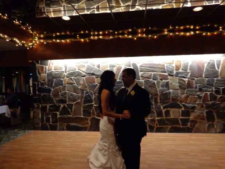 Brides with form fitting dresses
