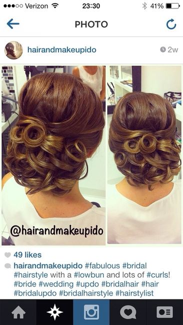 Headpiece hairstyle with dress pics included
