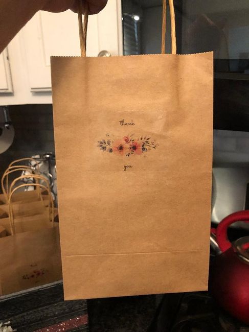 Favor bags. I got the bag from walmart. Googled "transparent flower" and FMIL used some of her busin