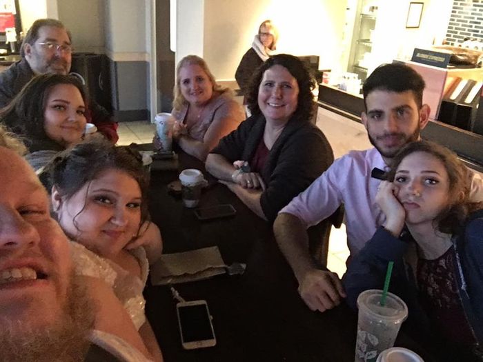 My family went to Starbucks before dinner we were ahead of schedule so we had time!