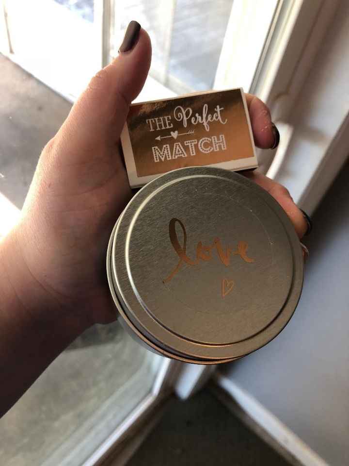 Candle by Cameron Candles. Match box by ModParty on etsy candle label by DesignMeMy on etsy. Both ar